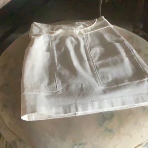 Frame white denim mini skirt